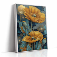 Gold Blooms Under a Quiet Moon