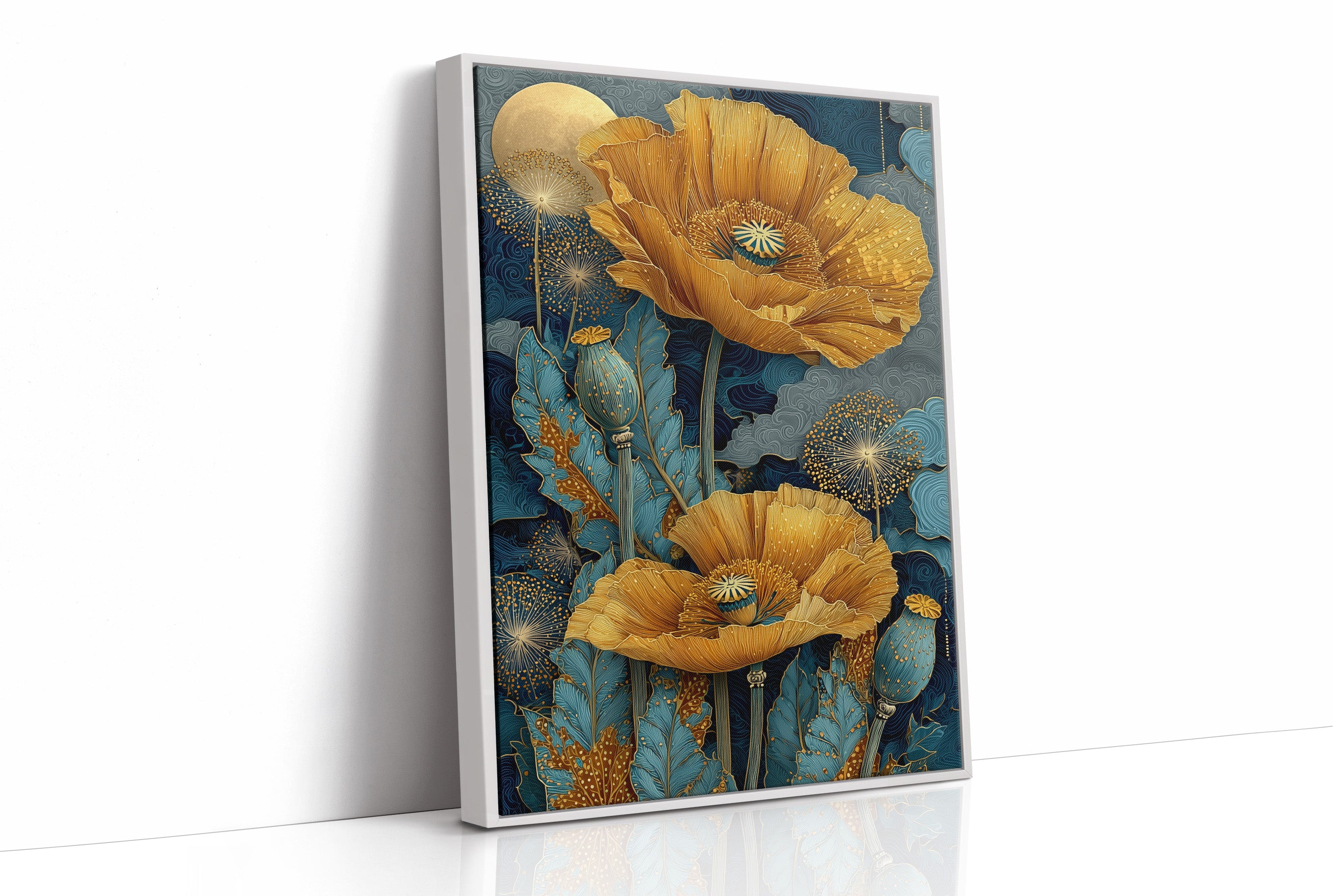 Gold Blooms Under a Quiet Moon