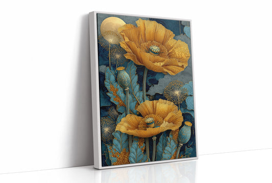 Gold Blooms Under a Quiet Moon