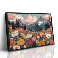 Alpine Meadows Bloom Under Peaks