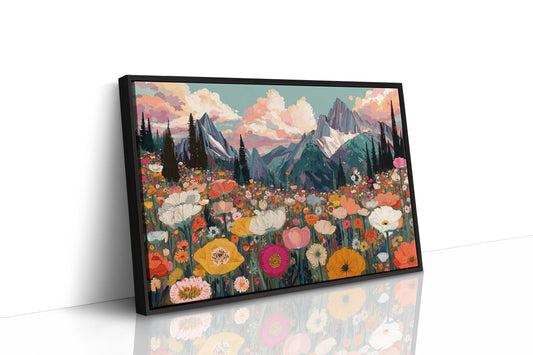 Alpine Meadows Bloom Under Peaks