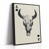 Ace in the Hole - Western Bull Skull Playing Card