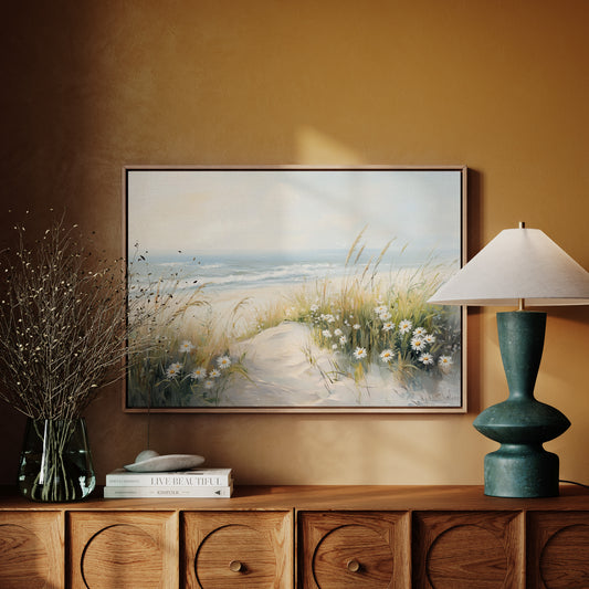 Daisies Dance Along Coastal Dunes