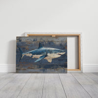 Shark Glides Through Weathered Seas