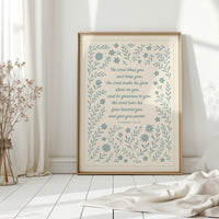 The Lord Bless You Floral Scripture Print
