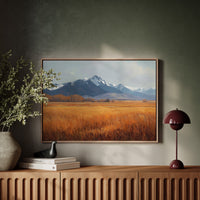 Autumn Wheat Bows To Snowy Peaks