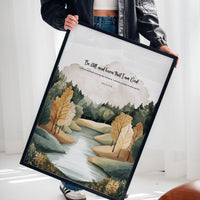 Be Still Autumn River Psalm Print