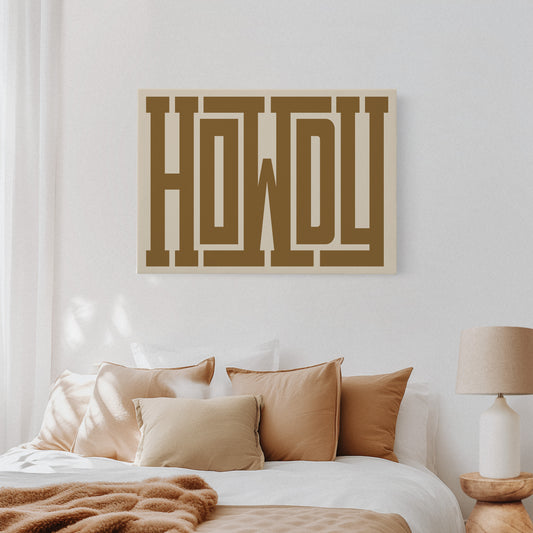 Bold Howdy Western Typography Print