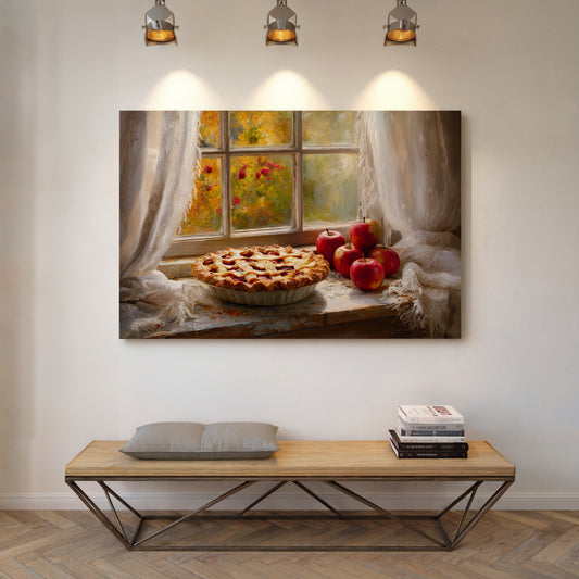 Autumn Pie By Garden Window Light