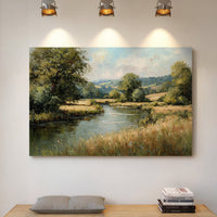 Summer Light Bends Along River