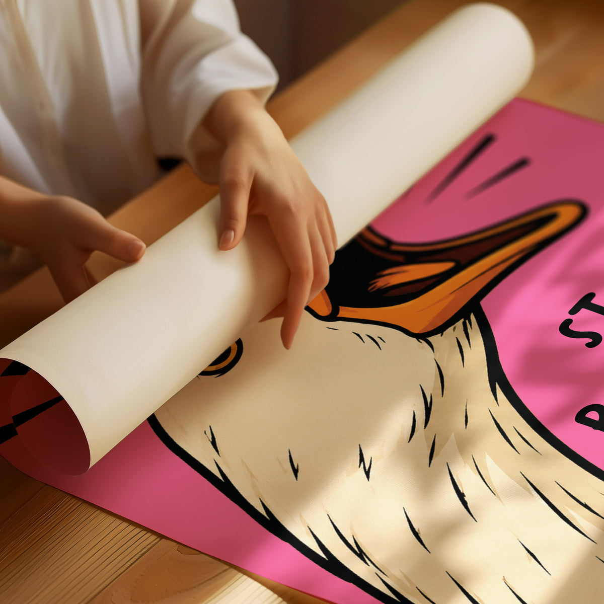 Stop Panicking! Screaming Goose Comic Print