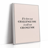 If It Does Not Challenge You It Will Not Change You