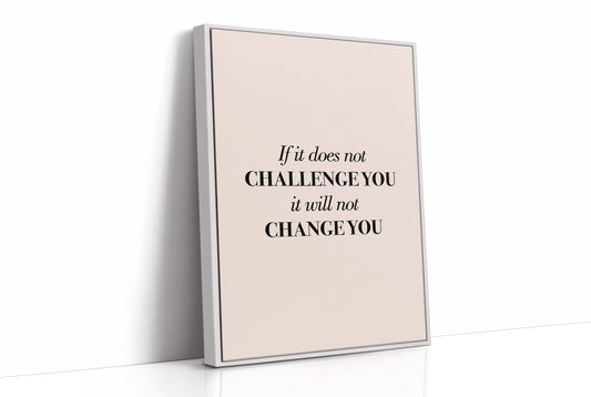 If It Does Not Challenge You It Will Not Change You