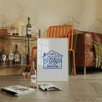 Cozy Letters Dance In Blue