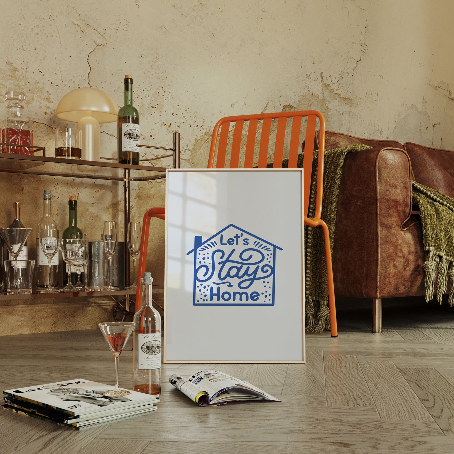 Cozy Letters Dance In Blue