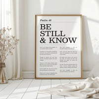 Be Still and Know Psalm 46