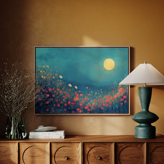Poppies Dance Under Summer Moon