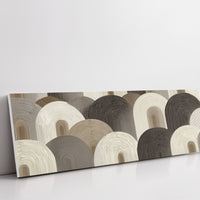 Neutral Geometric Arch Pattern Art