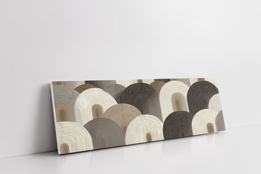 Neutral Geometric Arch Pattern Art