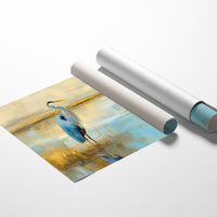 Blue Sentinel At Golden Marsh