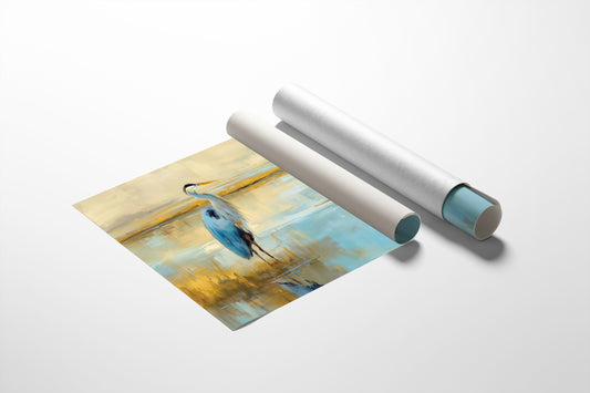 Blue Sentinel At Golden Marsh