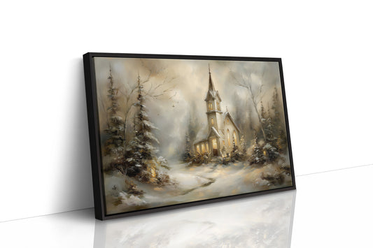 Sanctuary Glows Through Winter Mist