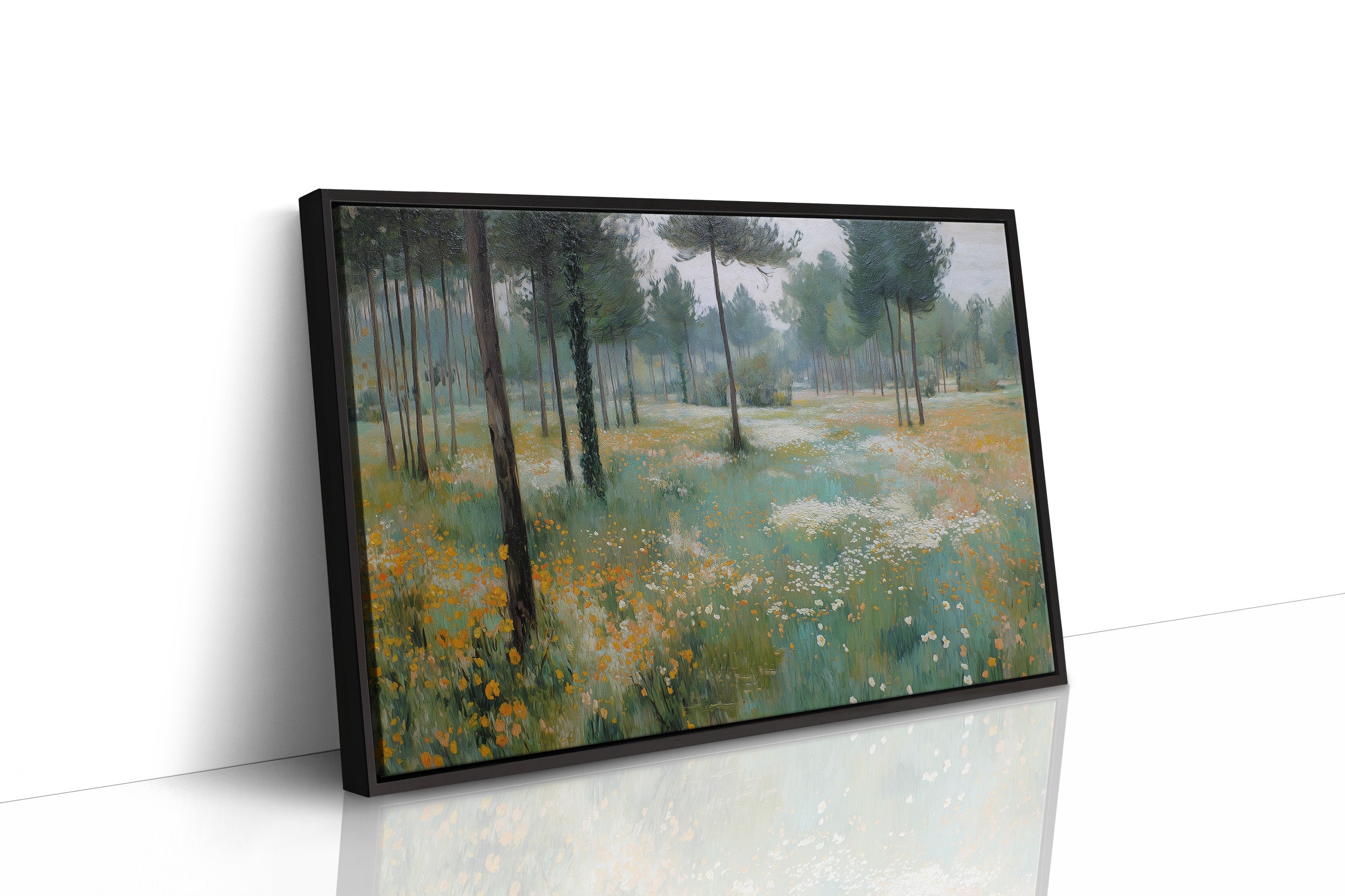 Meadow Light Through Ancient Pines