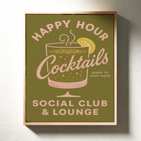 Happy Hour Cocktails Lounge Print