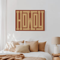 Retro Terracotta Howdy Typography Print