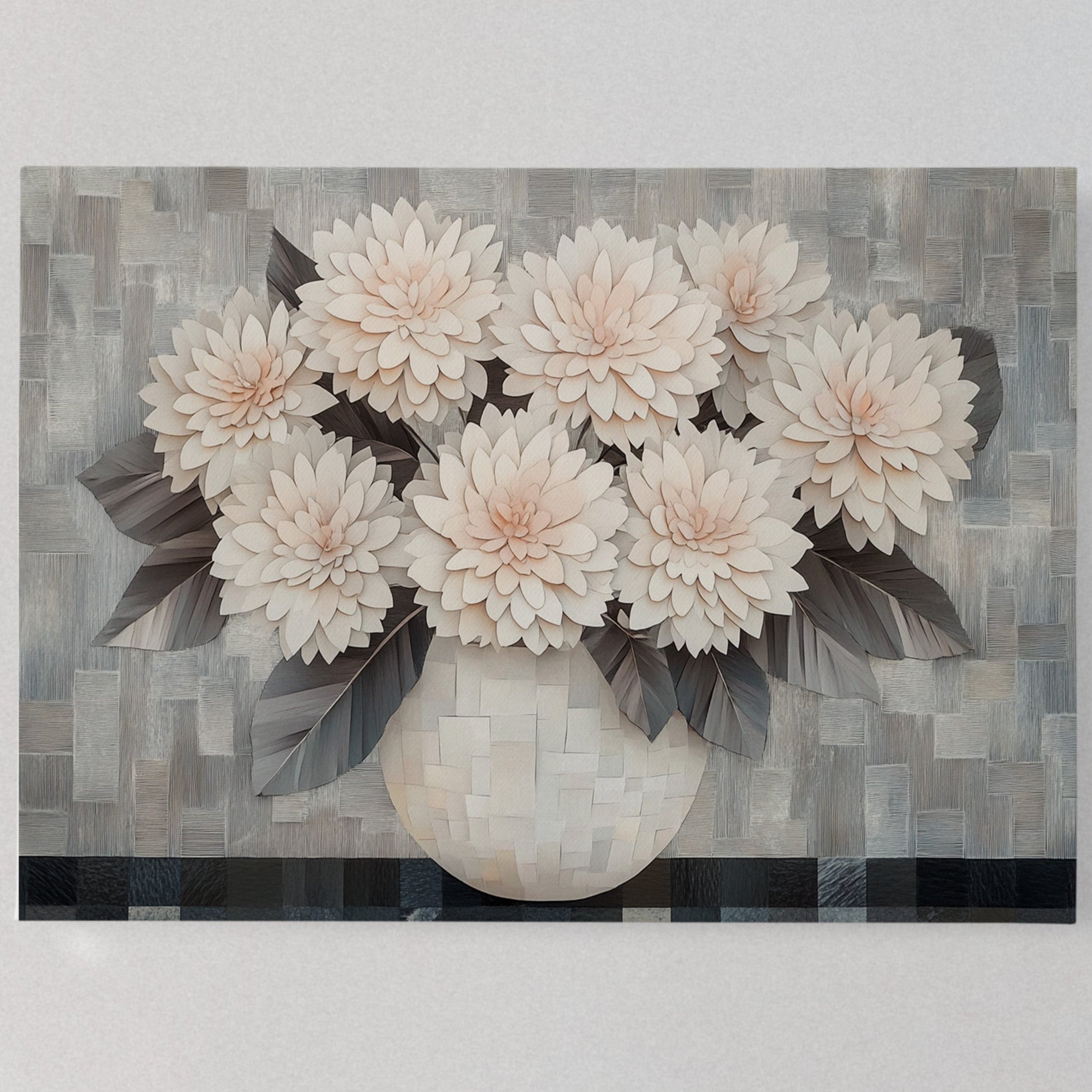 Blush Dahlias In Woven Light