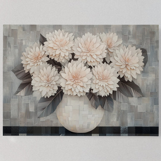 Blush Dahlias In Woven Light