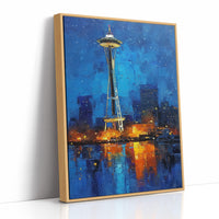Seattle Burning Blue at Midnight