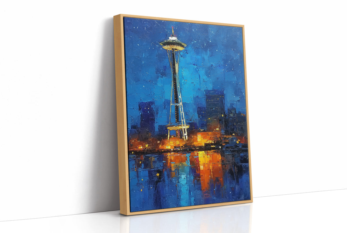 Seattle Burning Blue at Midnight