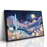 Desert Cosmos Blooms Under Moonlight
