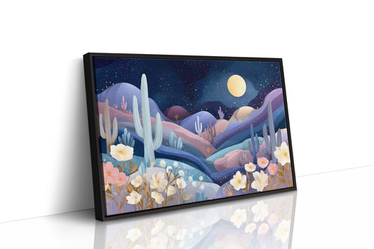 Desert Cosmos Blooms Under Moonlight