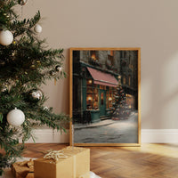 December Snow Lights The Bookshop
