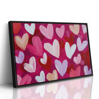 Hearts Dance In Magenta Light