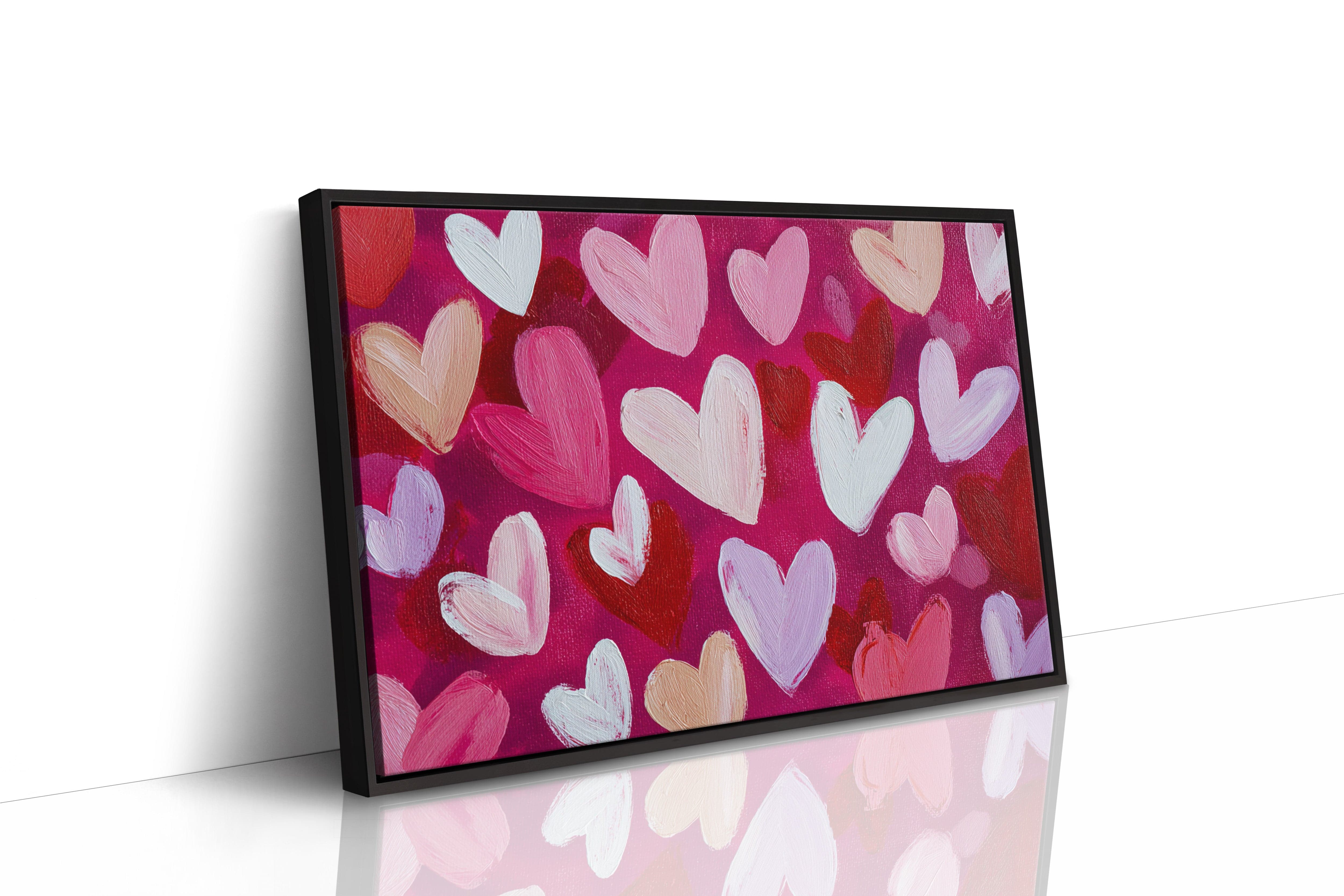 Hearts Dance In Magenta Light