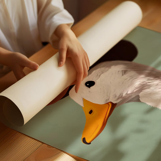 Ranch Duck Tips His Western Hat