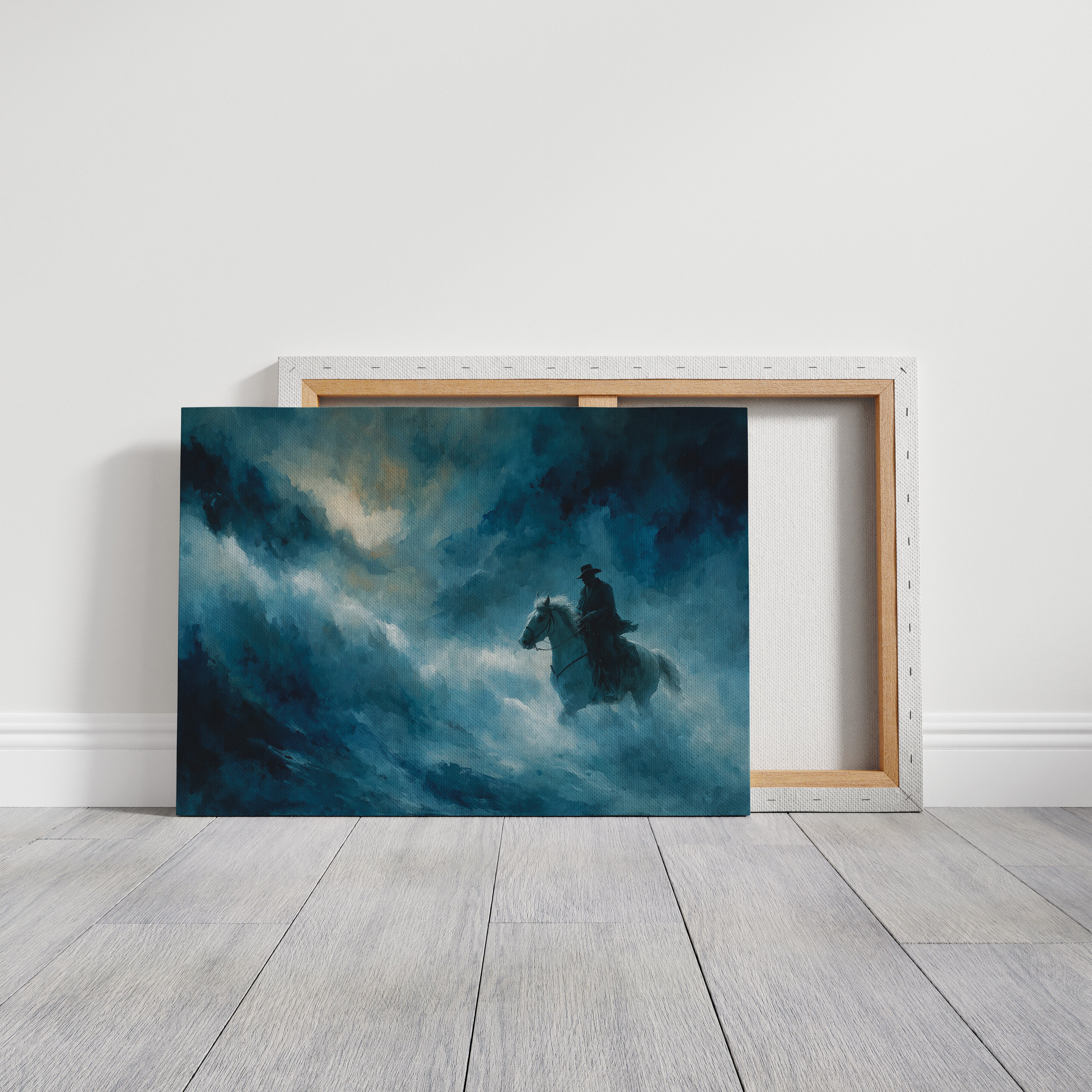 Rider Through the Blue Mist