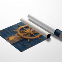 Captain's Helm Against Azure Tides