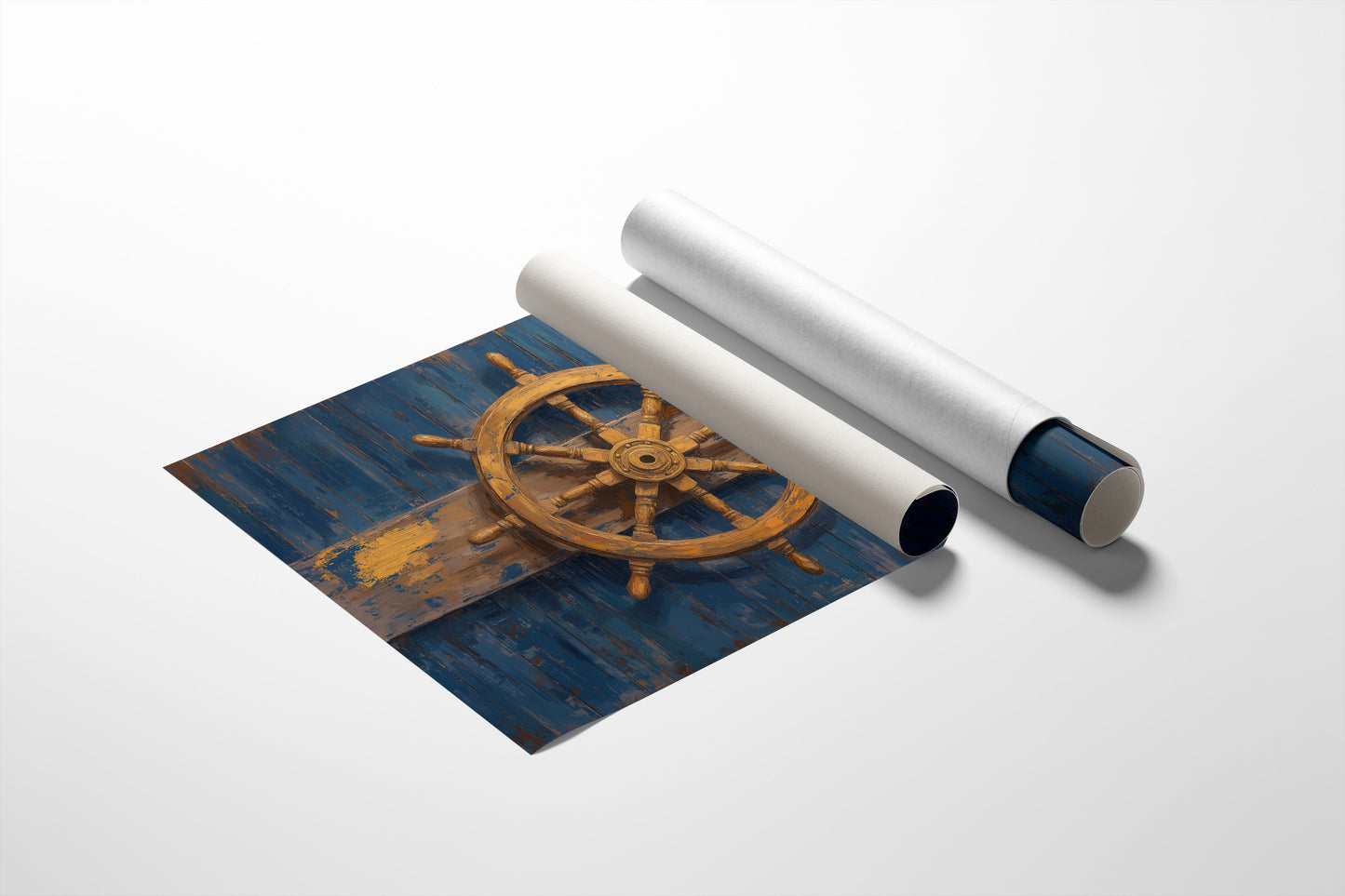 Captain's Helm Against Azure Tides