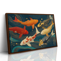 Koi Dance Through Starlit Waves