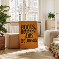 Boots Bourbon and Boldness Wall Art
