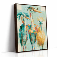 The Bespectacled Bird Trio: A Feathered Trio Portrait