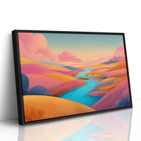 Turquoise River Cuts Through Sunset