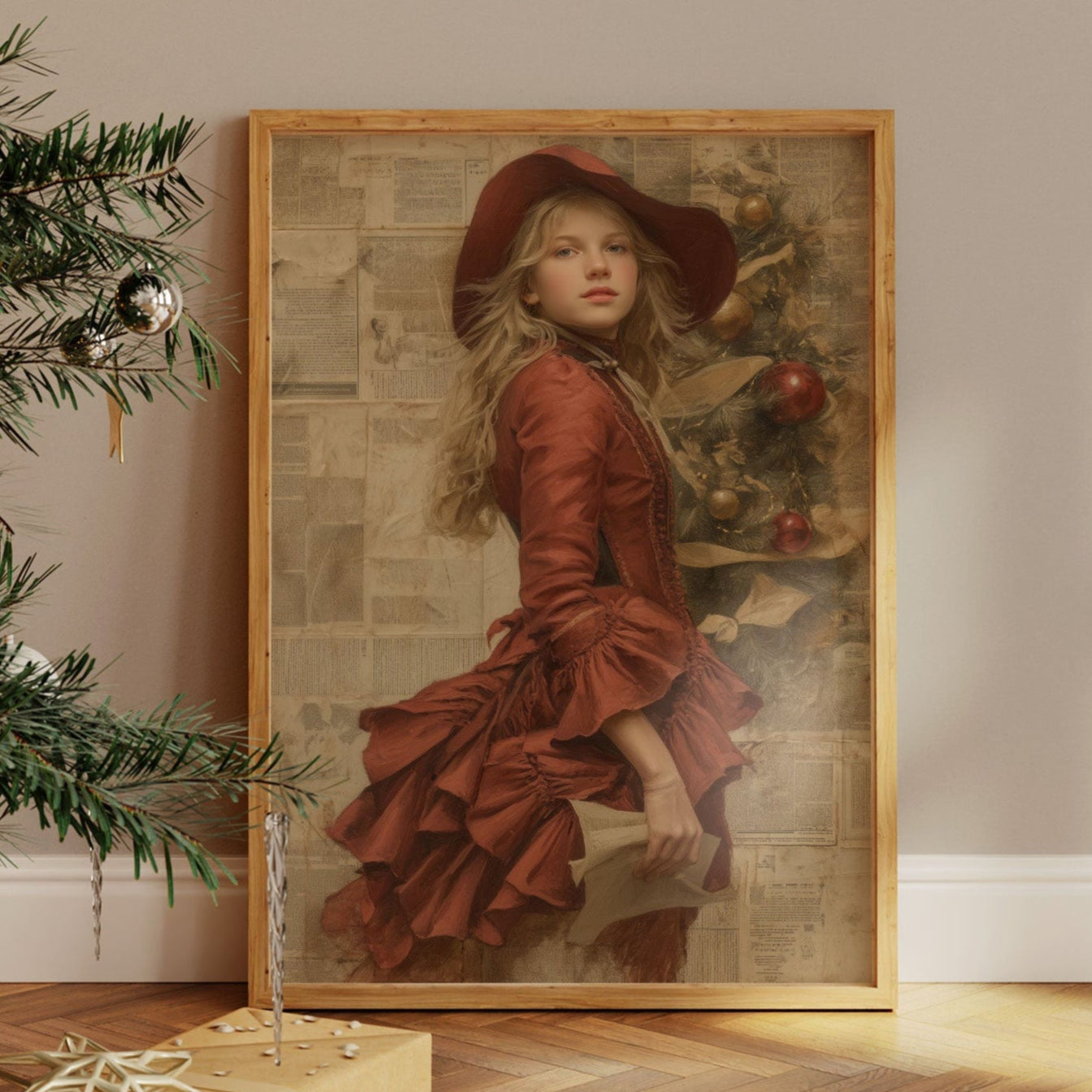 Crimson Tales Meet Winter's Glow