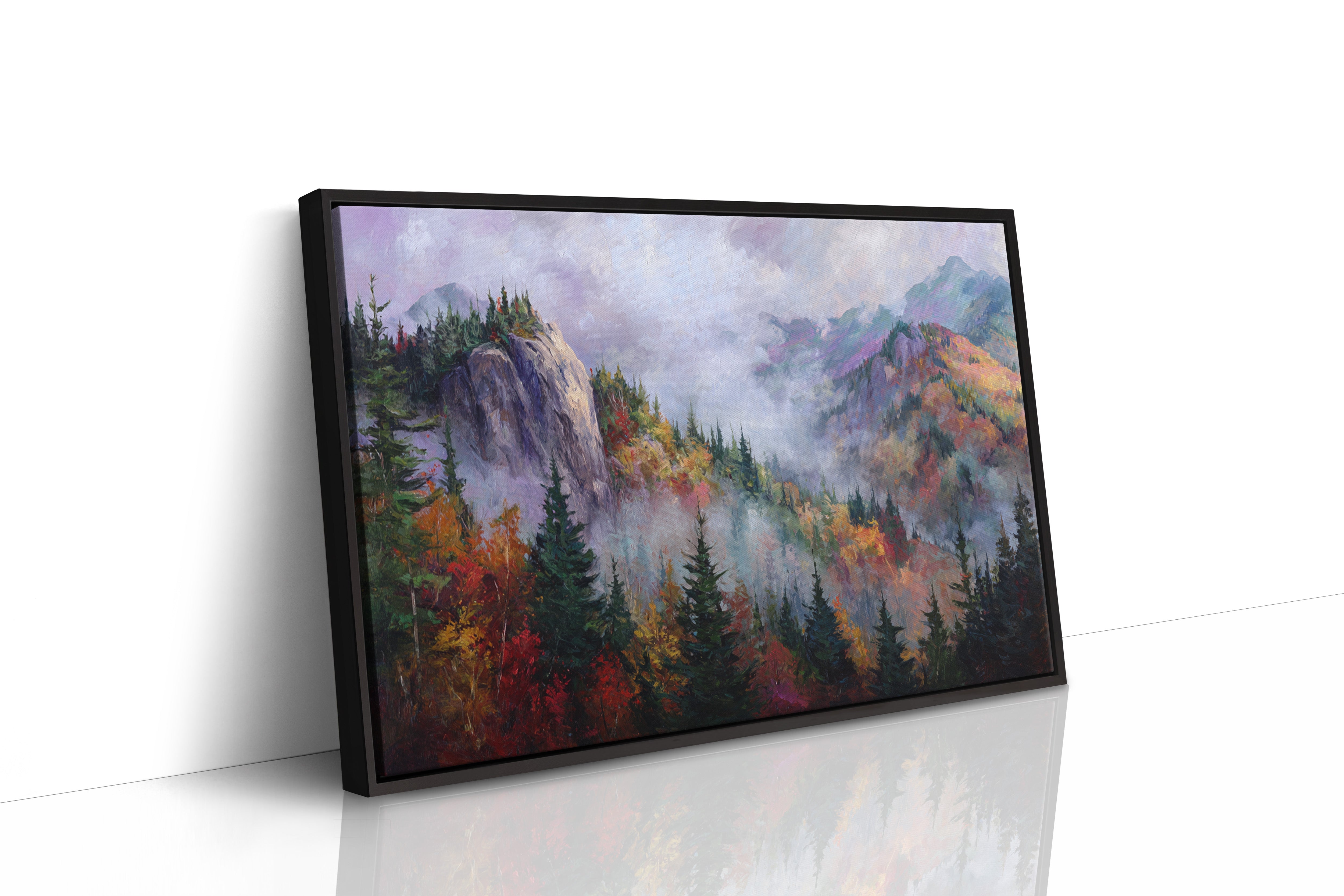 Autumn Mists Crown Mountain Peaks