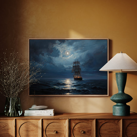 Moonlit Voyage On Ancient Tides