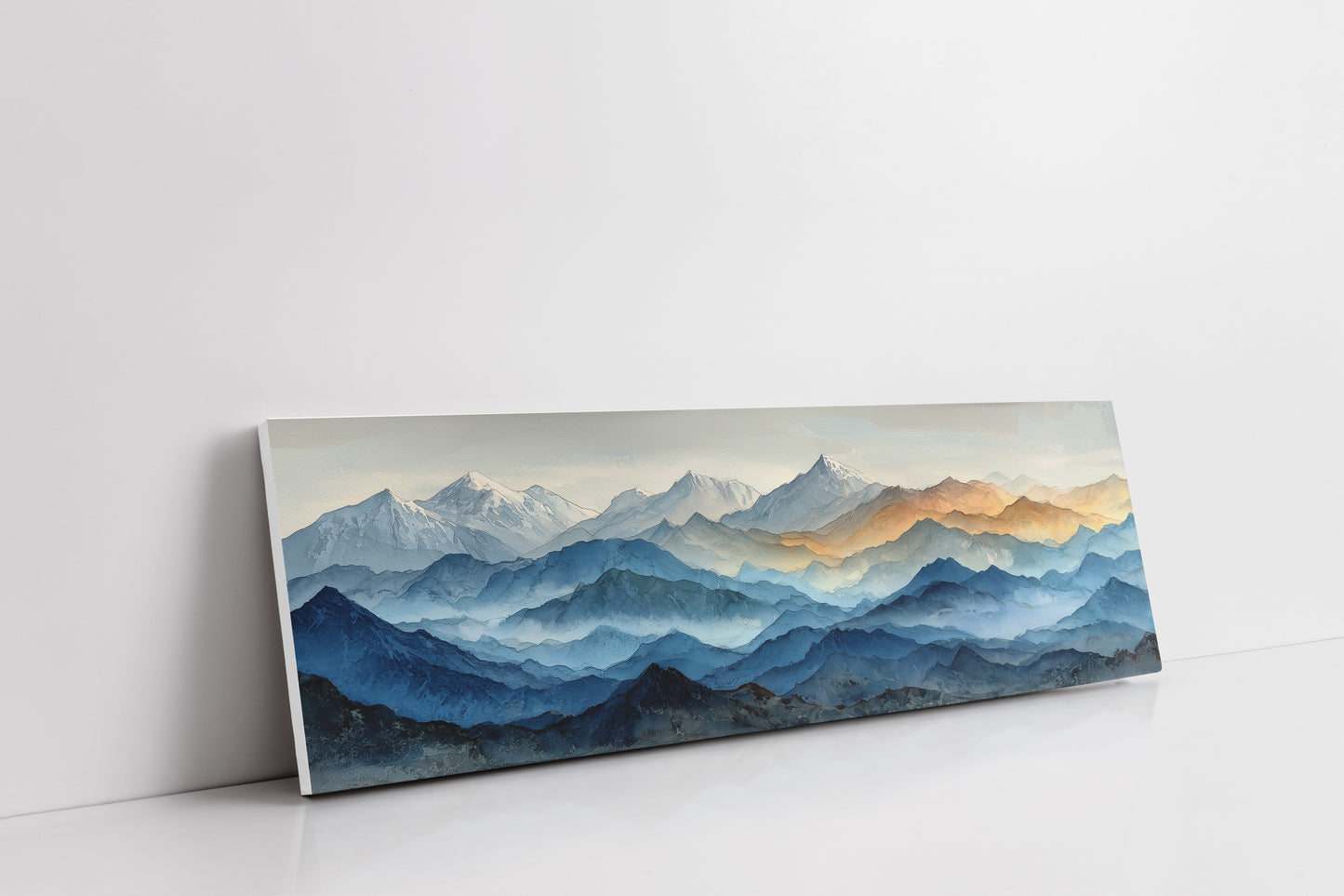 Misty Blue Mountain Range Landscape